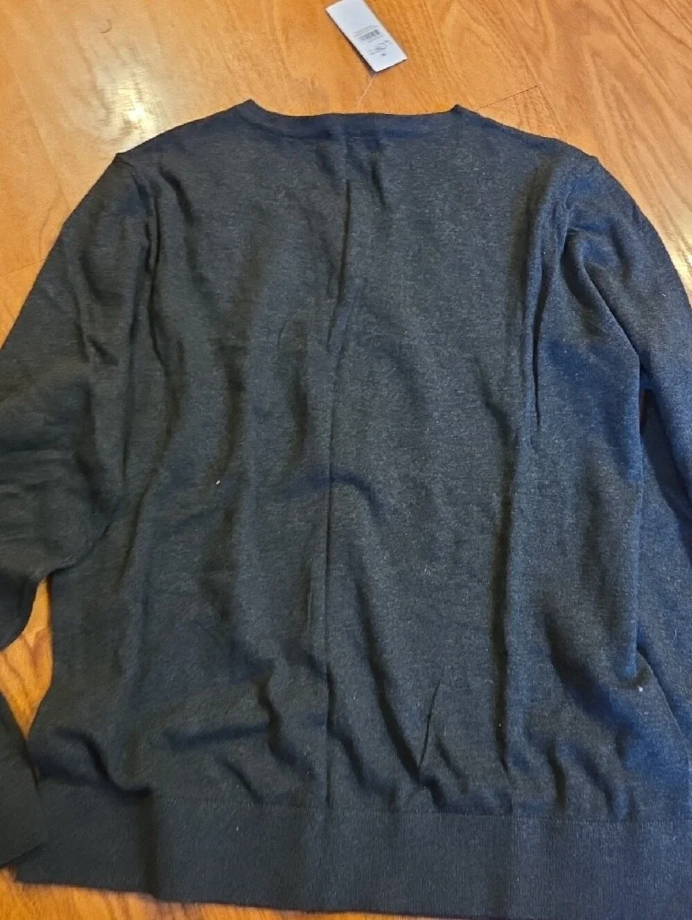 NWT LOFT Women's Charcoal Gray Button-Front Cardigan - Size LARGE - Picture 5 of 6
